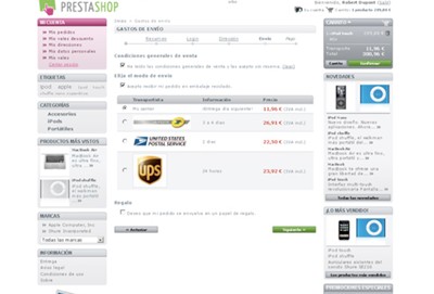 Configurar envios en Prestashop