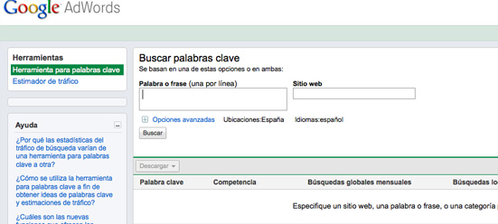 Que palabras elegir para aparecer en Google