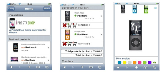 Tienda online en el Iphone con Prestashop