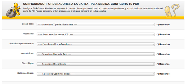Módulo Prestashop configurador de ordenadores