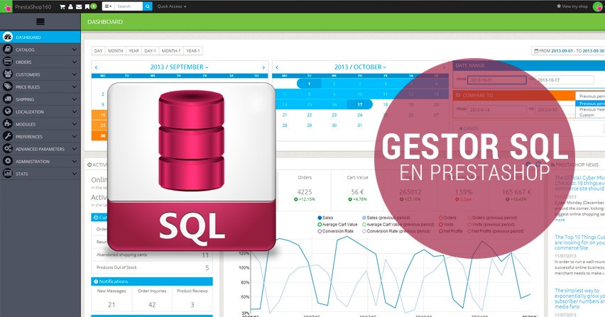 Gestión de consultas SQL en Prestashop 1.6
