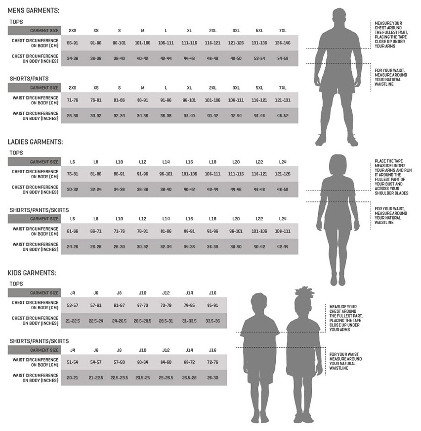 Vassarette Size Chart