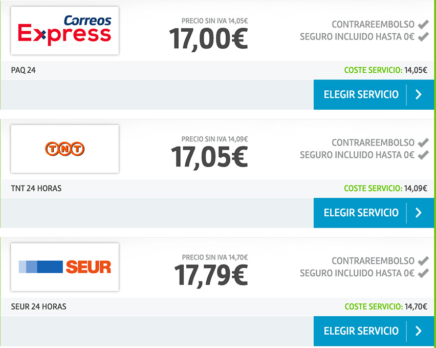 Comparador Packgo