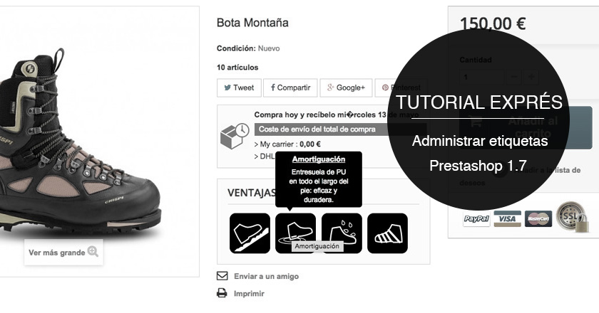 Cómo administrar etiquetas en Prestashop 1.7