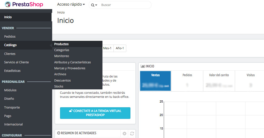 Cómo añadir nuevos productos en Prestashop 1.7