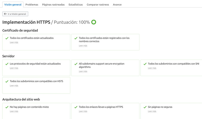 SSL con Semrush